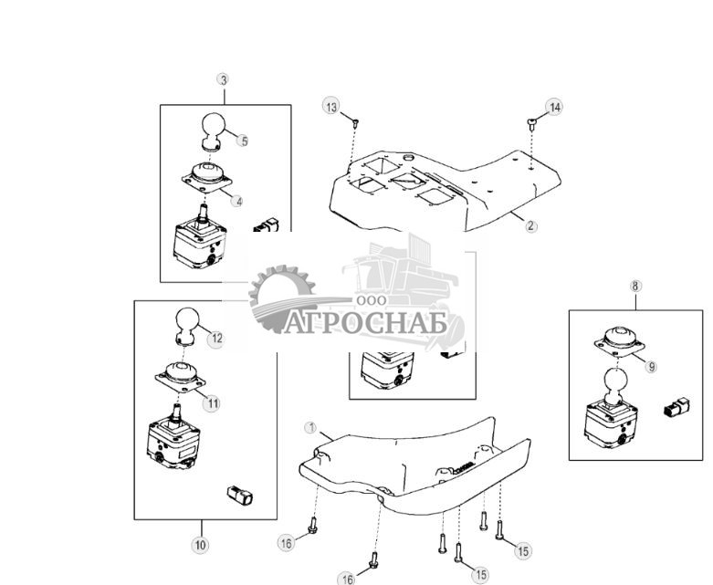 Органы управления Grade Pro, для левой стороны с 4 функциями - ST3550 754.jpg